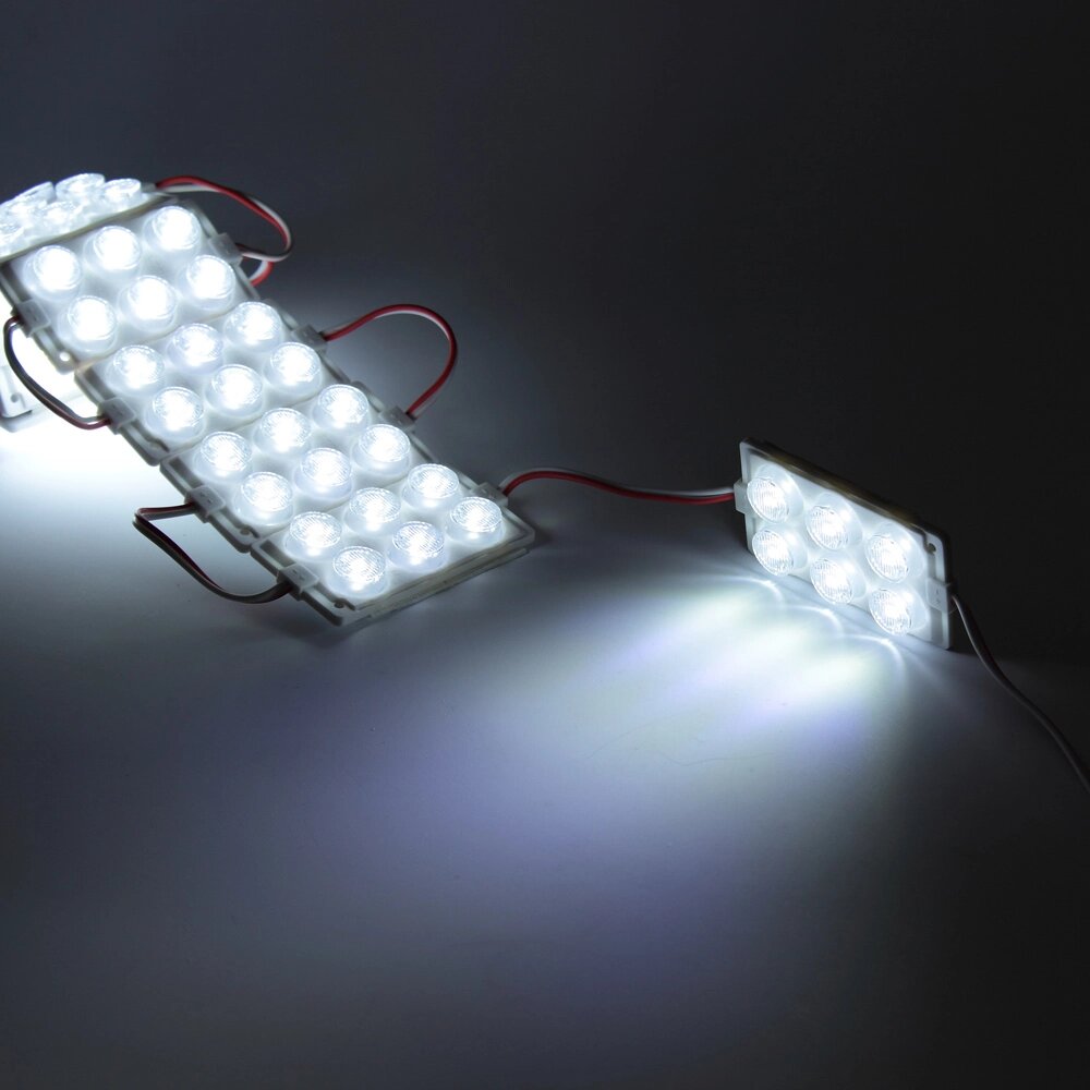 Светодиодный модуль 6 led 3030 MOD110 (12V, cool white,  IP65) DELCI от компании ФЕРОСВЕТ  ( FEROSVET) - фото 1