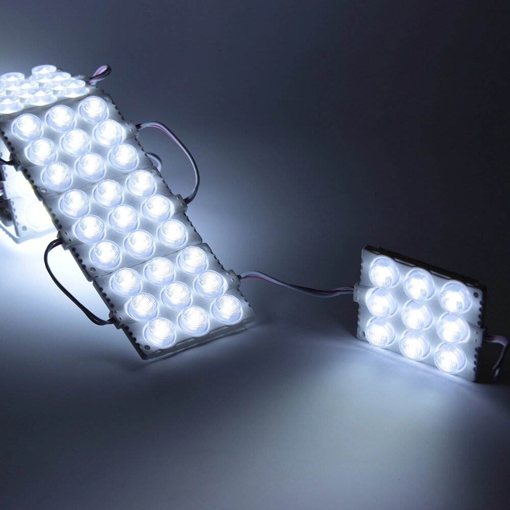 Светодиодный модуль 9 led 3030 MOD115 (12V, 5W, cool white, IP65) DELCI от компании ФЕРОСВЕТ  ( FEROSVET) - фото 1