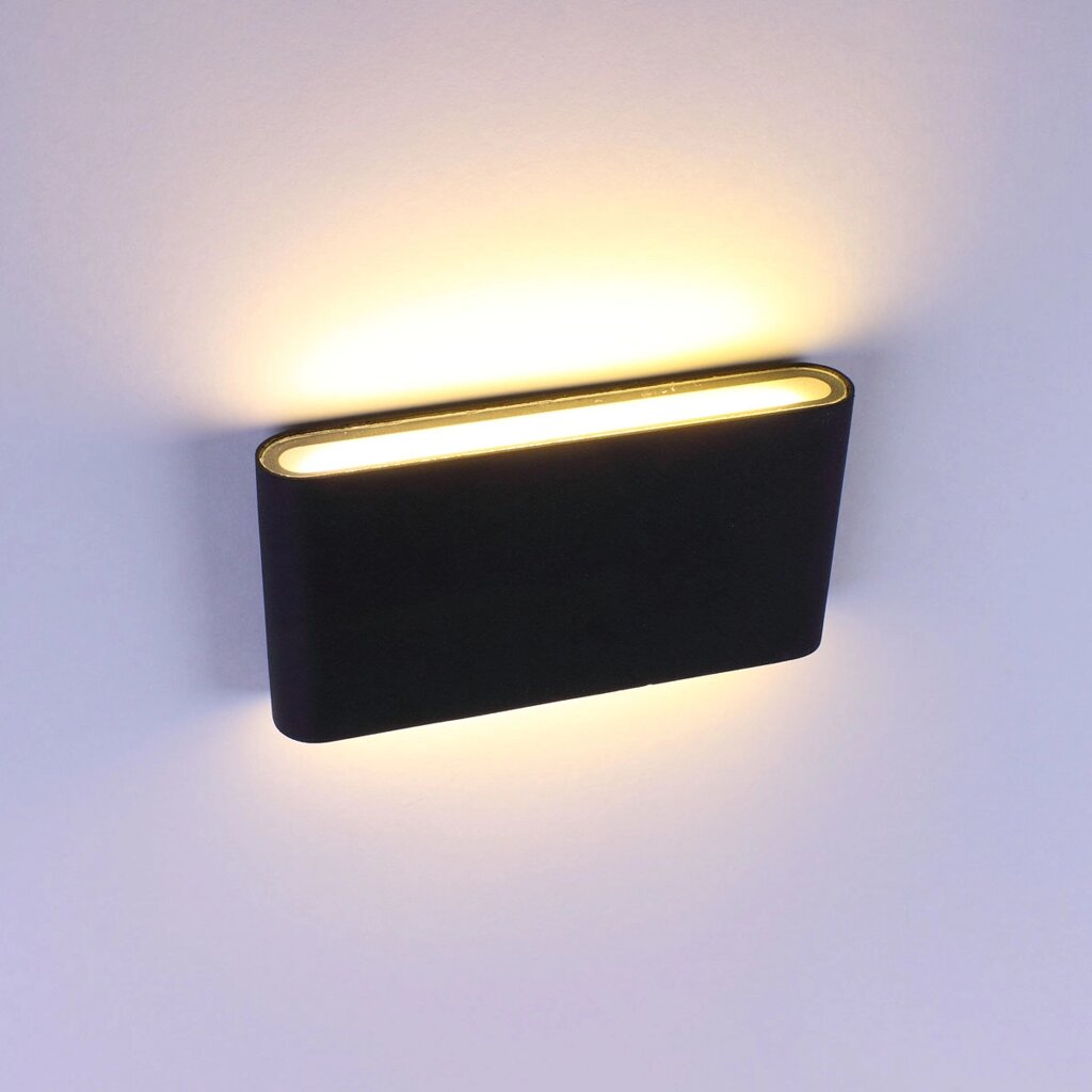 Светодиодный светильник JH-BD05 DHL16 (220V, 2х6W, черный корпус, warm white) DELCI от компании ФЕРОСВЕТ - фото 1