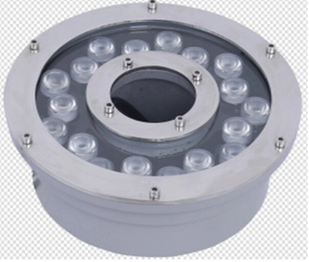 Светодиодный светильник подводный D200 18W 24V IP68 на светодиодах OSRAM RGB от компании ФЕРОСВЕТ - фото 1