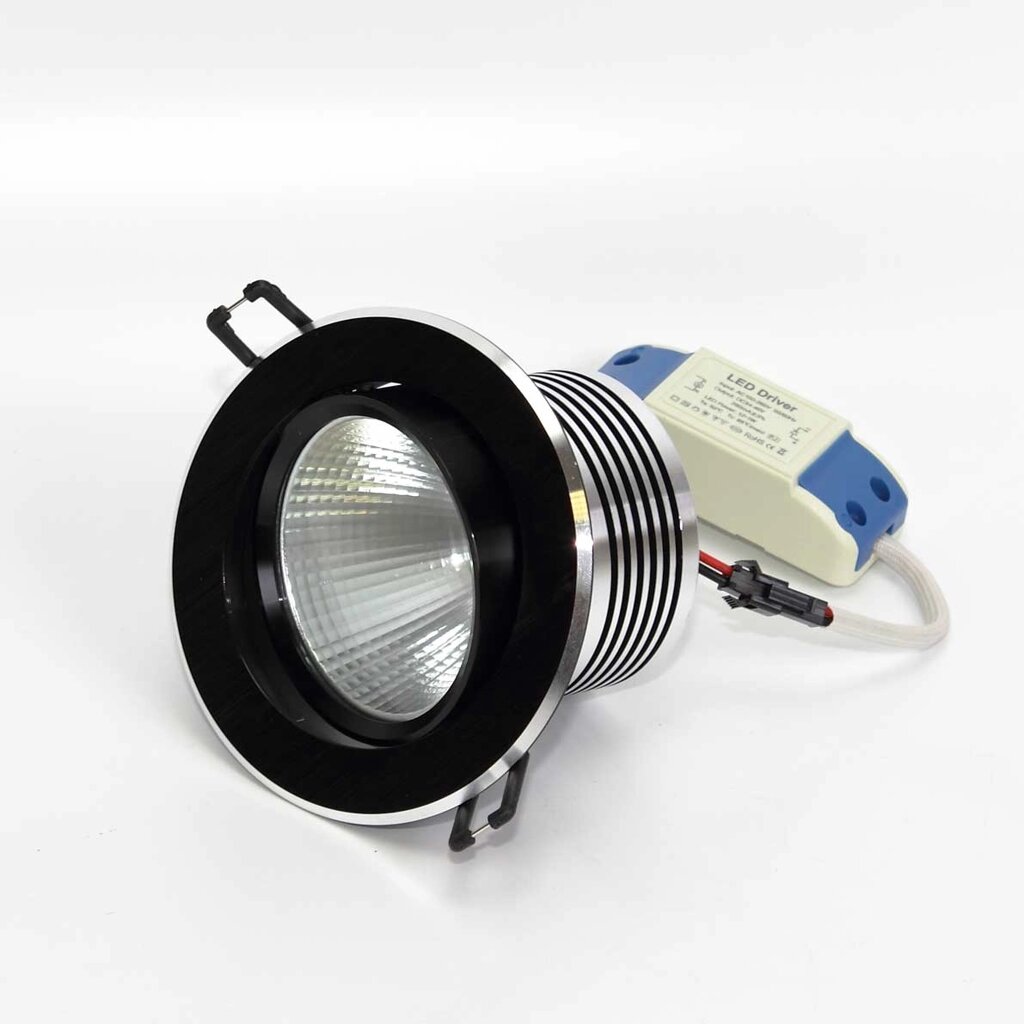 Светодиодный светильник встраиваемый 110 series black housing BW152 (10W,220V, day white) DELCI от компании ФЕРОСВЕТ - фото 1