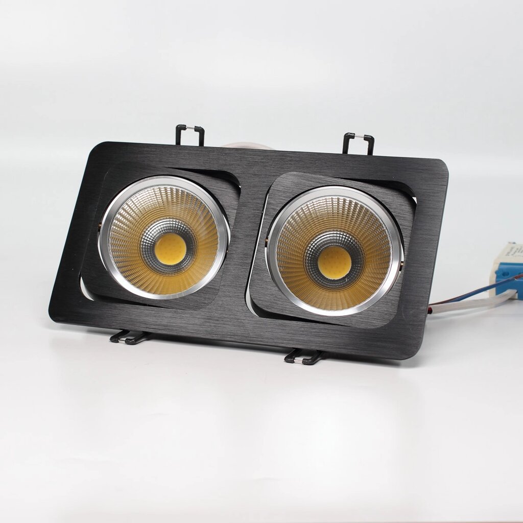 Светодиодный светильник встраиваемый 120.1 series black housing BW136 (20W,220V, day white) DELCI от компании ФЕРОСВЕТ - фото 1