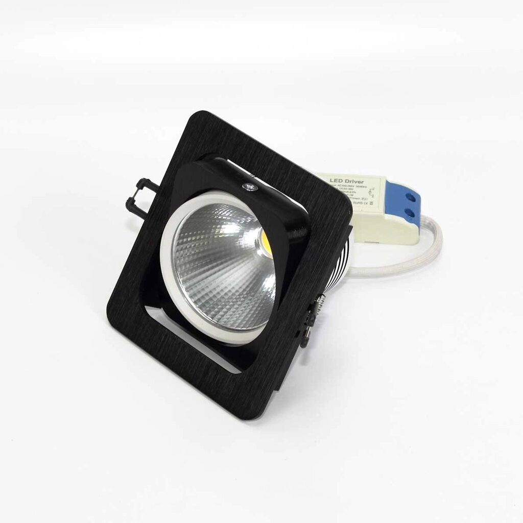 Светодиодный светильник встраиваемый 120.1 series black housing BW14 (10W,220V, day white) DELCI от компании ФЕРОСВЕТ - фото 1