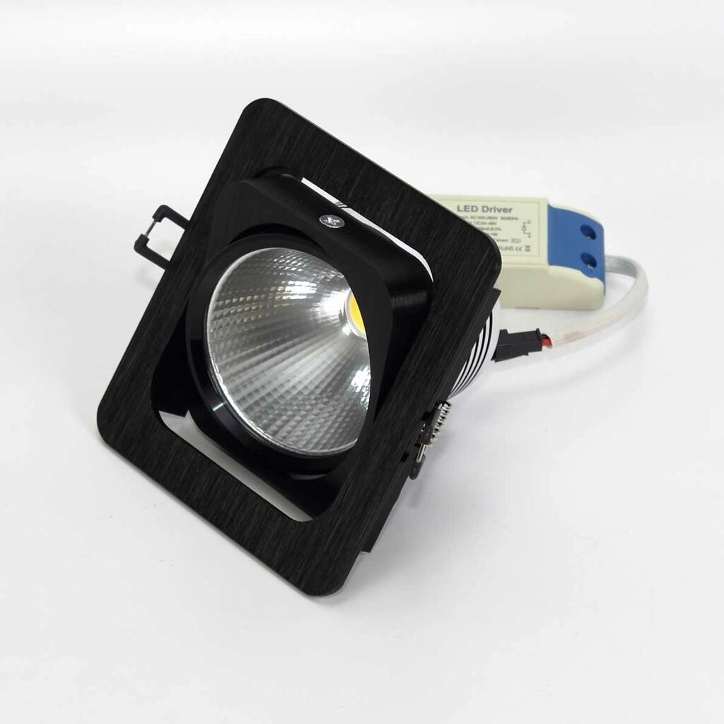 Светодиодный светильник встраиваемый 120.1 series black housing BW142 (10W,220V, day white) DELCI от компании ФЕРОСВЕТ - фото 1