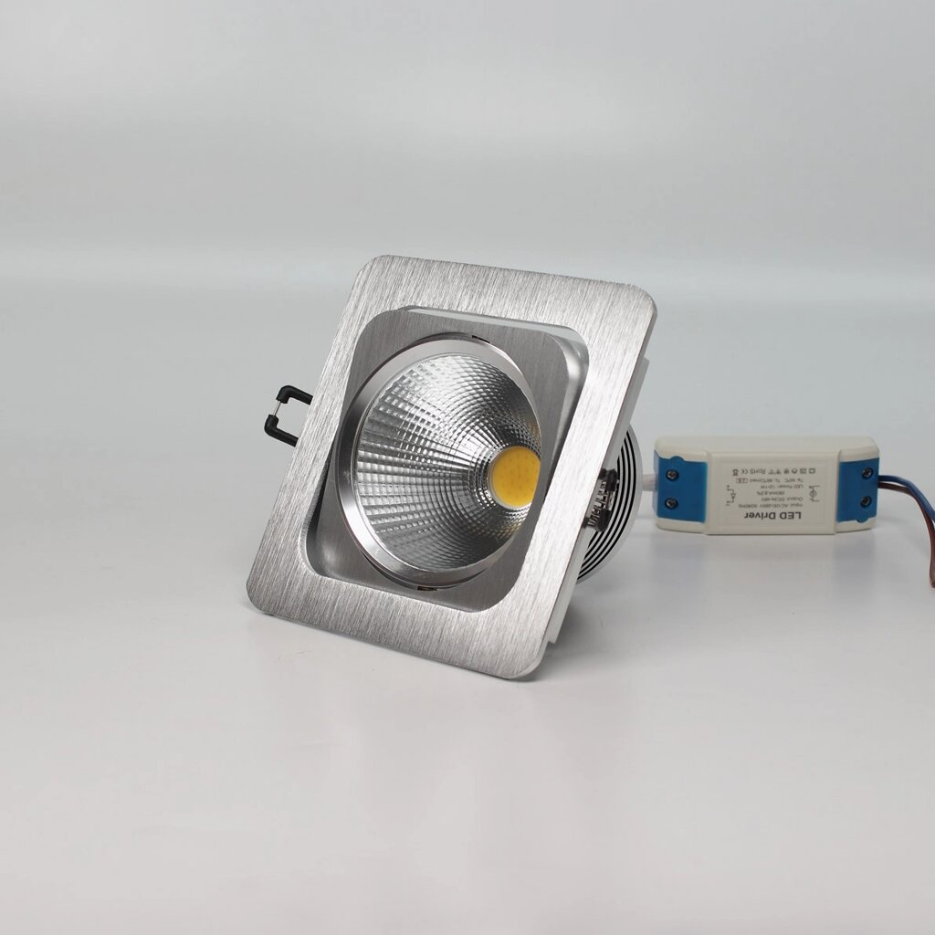Светодиодный светильник встраиваемый 120.1 series silver housing BW131 (10W,220V, day white) DELCI от компании ФЕРОСВЕТ - фото 1