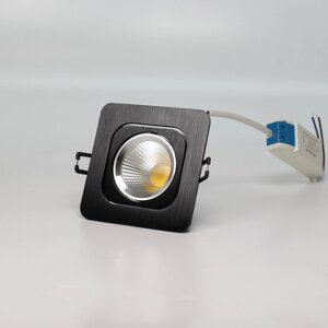 Светодиодный светильник встраиваемый 98-1 head Nest Series Black Square BW9 (5W, Day White) DELCI