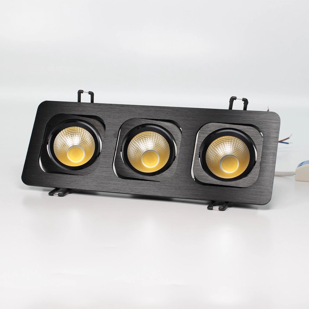 Светодиодный светильник встраиваемый 98.1 series black housing BW159 (15W,220V, day white) DELCI от компании ФЕРОСВЕТ - фото 1