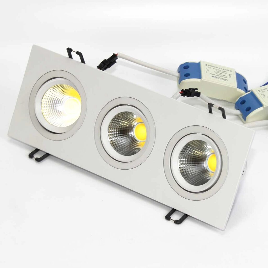 Светодиодный светильник встраиваемый 99.3 series white housing BW154 (15W,220V, day white) DELCI от компании ФЕРОСВЕТ - фото 1