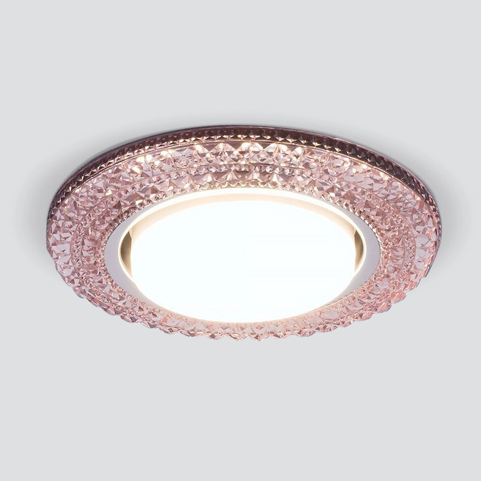 Точечный светильник со светодиодами 3030 GX53 PK розовый от компании ФЕРОСВЕТ - фото 1