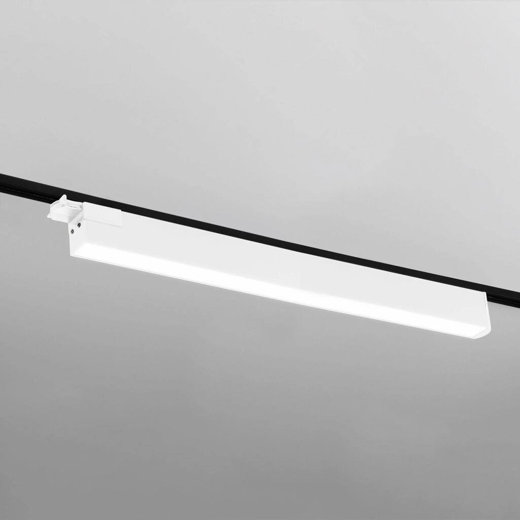 Трековый светодиодный светильник для трехфазного шинопровода X-Line белый матовый X-Line белый матовый 28W 4200K от компании ФЕРОСВЕТ - фото 1