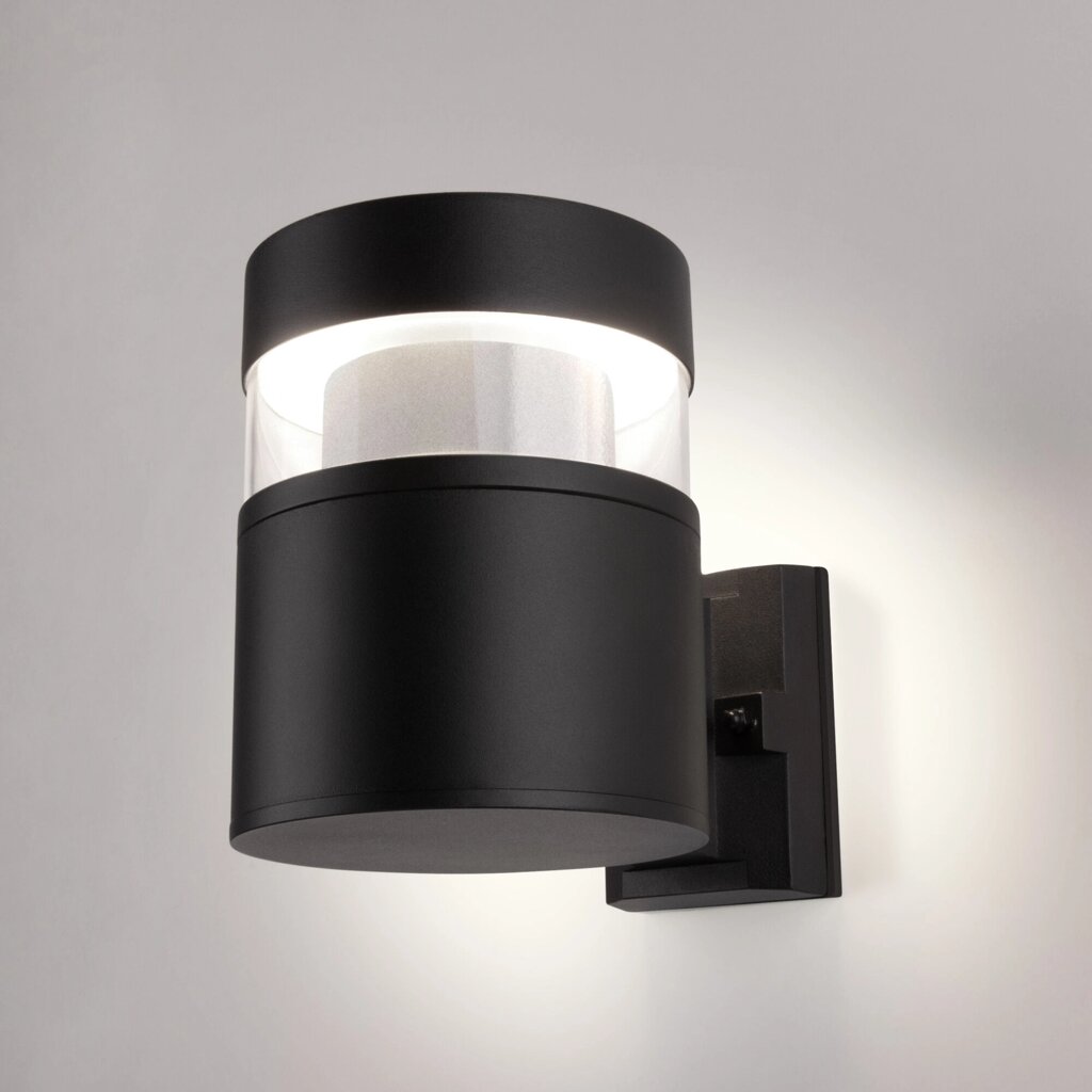 Уличный настенный светодиодный светильник IP54 1530 TECHNO LED  черный от компании ФЕРОСВЕТ - фото 1