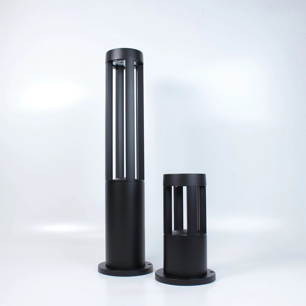 Уличный светильник столбик JH-BD-B14 DHL34 (220V, 7W, черный корпус, 600mm, IP65, warm white) DELCI от компании ФЕРОСВЕТ - фото 1