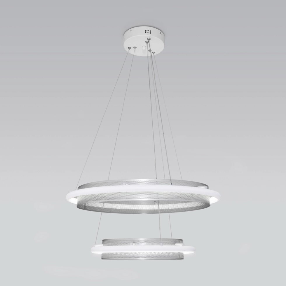 Умный подвесной светильник 90241/2 белый / серебро от компании ФЕРОСВЕТ - фото 1