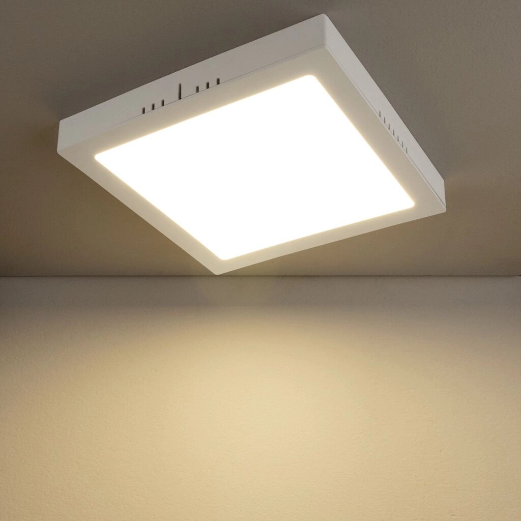 Универсальный накладной/встраиваемый потолочный светодиодный светильник DLS020 24W 4200K от компании ФЕРОСВЕТ - фото 1