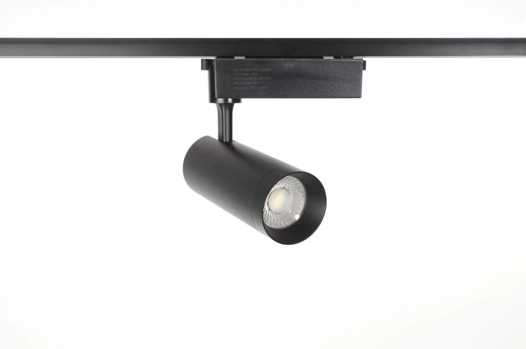 Управляемый трековый светодиодный светильник TRVD-5029C  220V, 30W, изменение цветовой температуры, черный от компании ФЕРОСВЕТ - фото 1