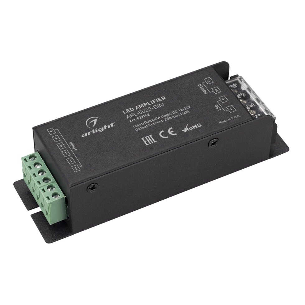 Усилитель ARL-5022-DIM (12-24V, 1x25A, 300-600W) (Arlight, IP20 Металл, 3 года) от компании ФЕРОСВЕТ - фото 1