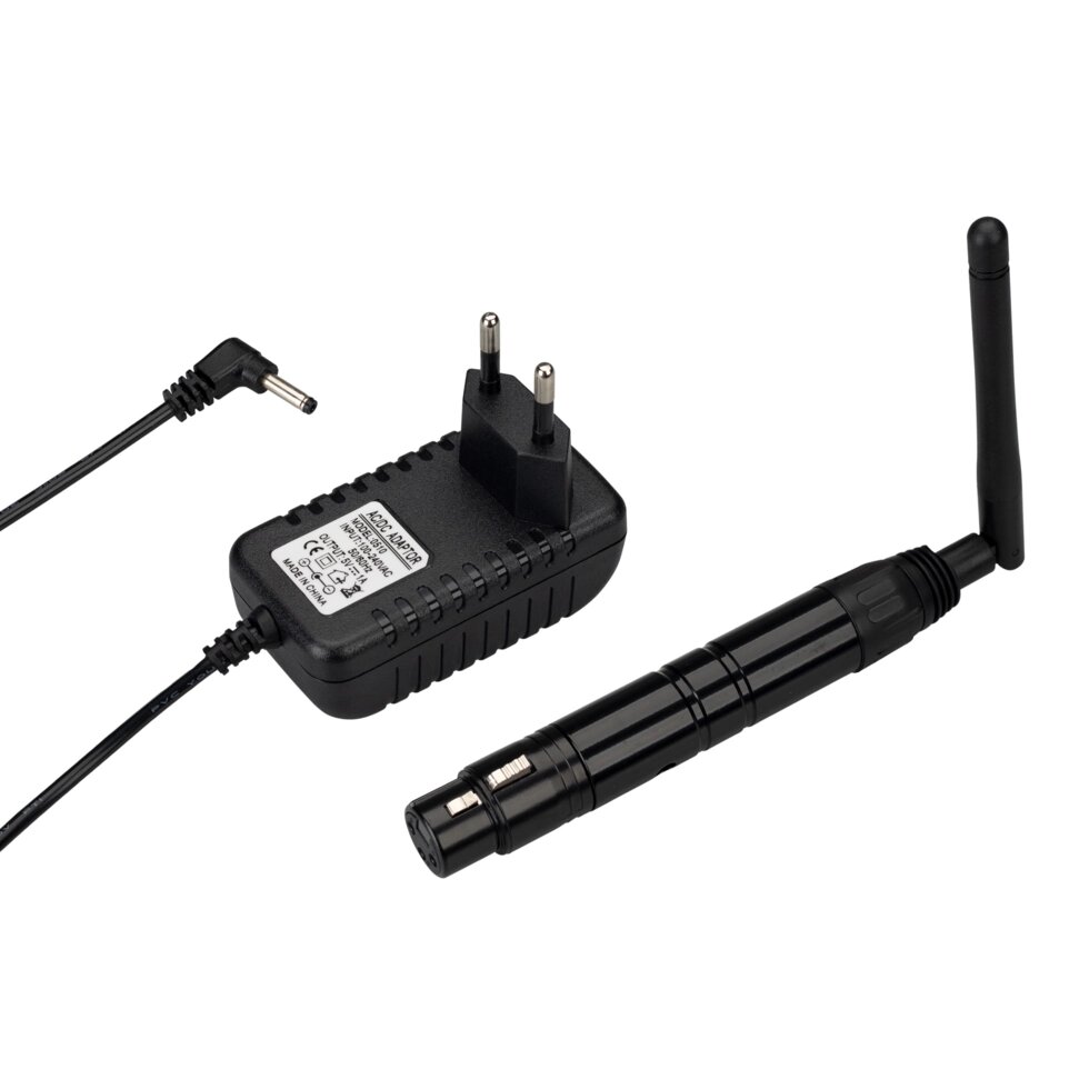 Усилитель SMART-DMX-Receiver Black (5V, XLR3 Male, 2.4G) (Arlight, IP20 Металл, 5 лет) от компании ФЕРОСВЕТ - фото 1