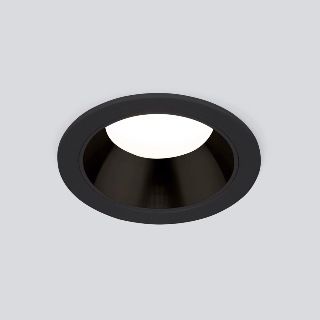 Встраиваемый светодиодный светильник  7W 4200K чёрный 25082/LED от компании ФЕРОСВЕТ - фото 1