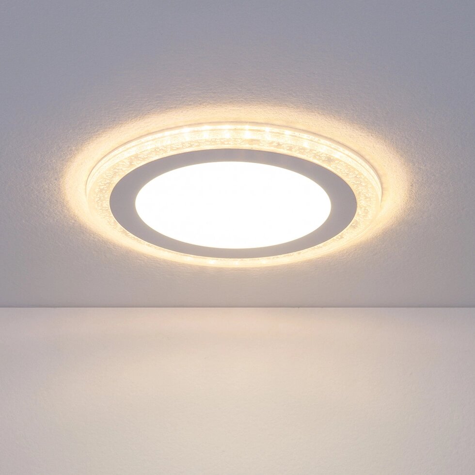Встраиваемый светодиодный светильник DLR024 7+3W 4200K от компании ФЕРОСВЕТ - фото 1
