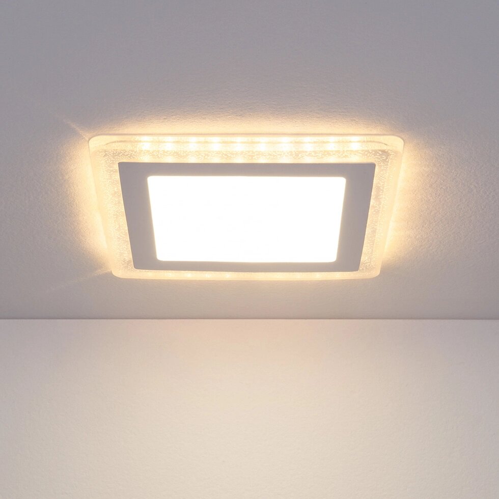 Встраиваемый светодиодный светильник DLS024 12+6W 4200K от компании ФЕРОСВЕТ - фото 1