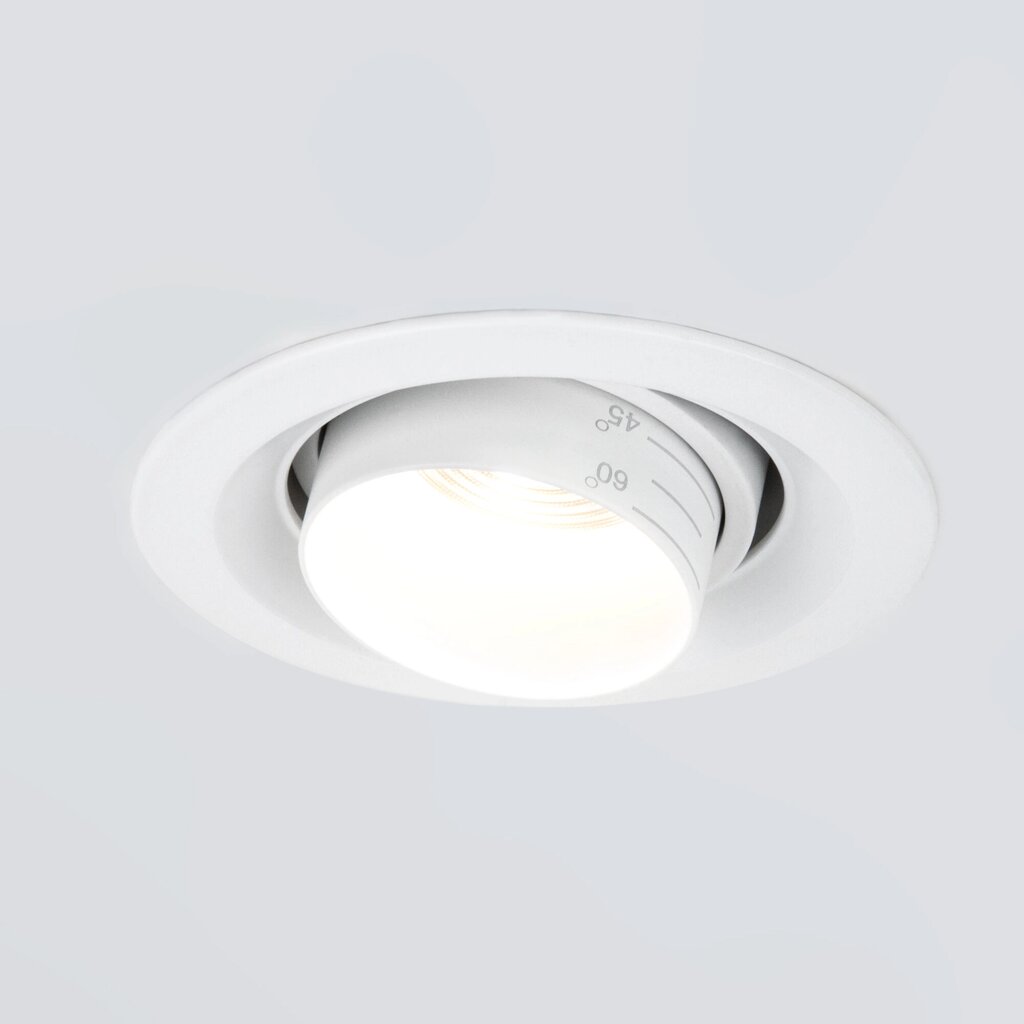Встраиваемый светодиодный светильник с регулировкой угла освещения Zoom 10W 3000K белый 9919 LED от компании ФЕРОСВЕТ - фото 1
