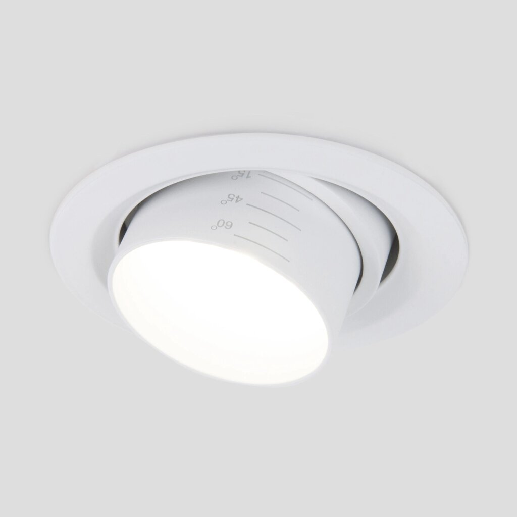 Встраиваемый светодиодный светильник с регулировкой угла освещения Zoom 15W 3000K белый 9920 LED от компании ФЕРОСВЕТ - фото 1