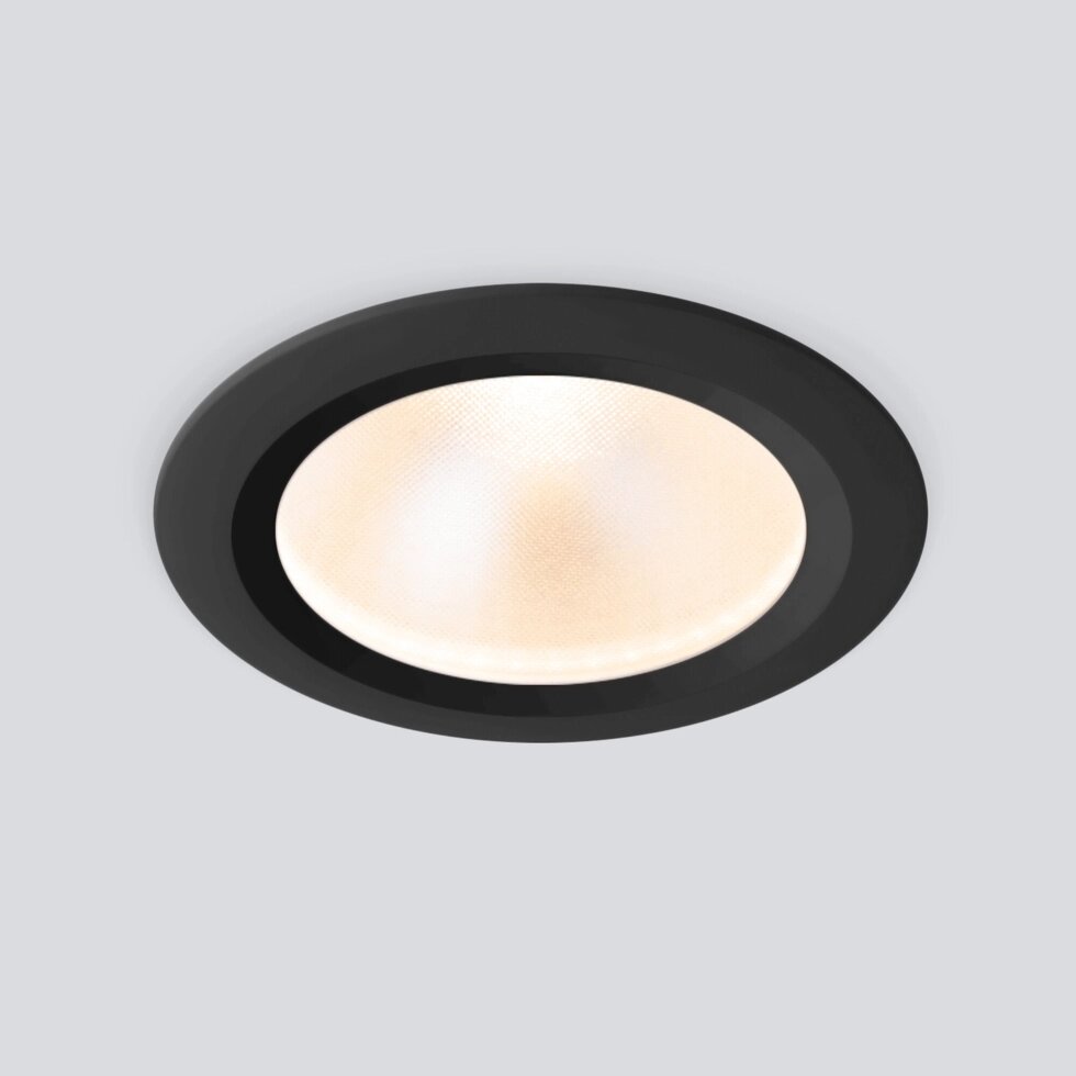 Встраиваемый светодиодный влагозащищенный светильник IP54 35128/U черный от компании ФЕРОСВЕТ - фото 1