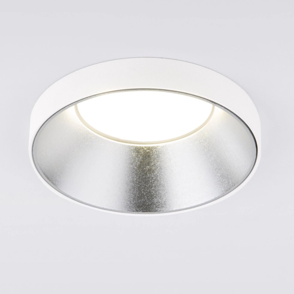 Встраиваемый точечный светильник 112 MR16 серебро/белый от компании ФЕРОСВЕТ - фото 1