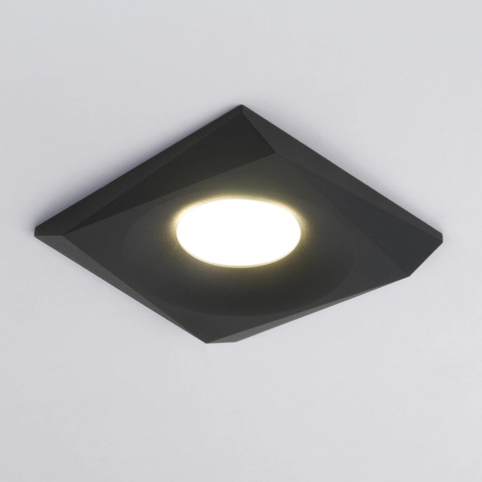 Встраиваемый точечный светильник 119 MR16 черный от компании ФЕРОСВЕТ - фото 1