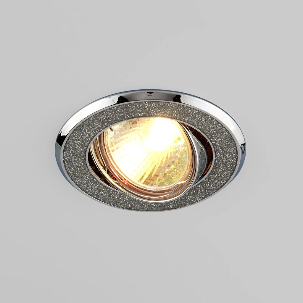Встраиваемый точечный светильник серебряный блеск/хром 611 MR16 SL серебряный блеск/хром от компании ФЕРОСВЕТ - фото 1