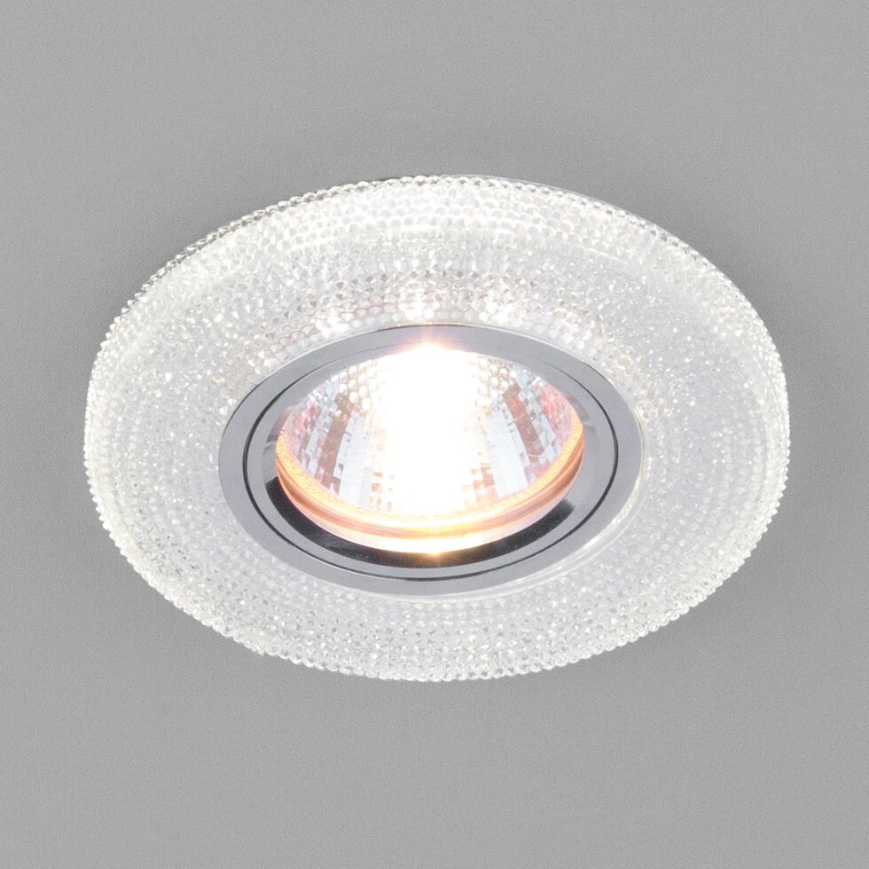 Встраиваемый точечный светильник со светодиодной подсветкой 2130 MR16 CL прозрачный от компании ФЕРОСВЕТ - фото 1