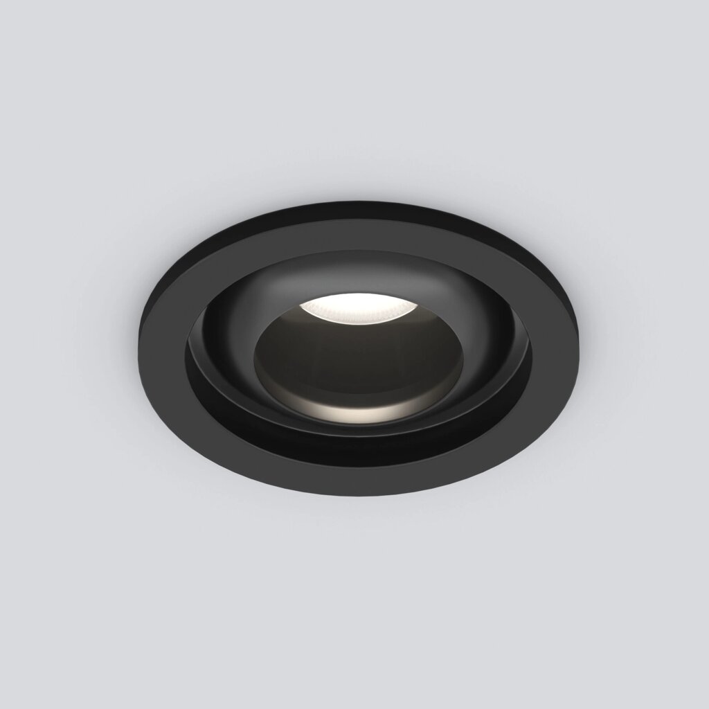 Встраиваемый точечный светодиодный светильник 25022/LED 5W 4200K BK черный от компании ФЕРОСВЕТ - фото 1
