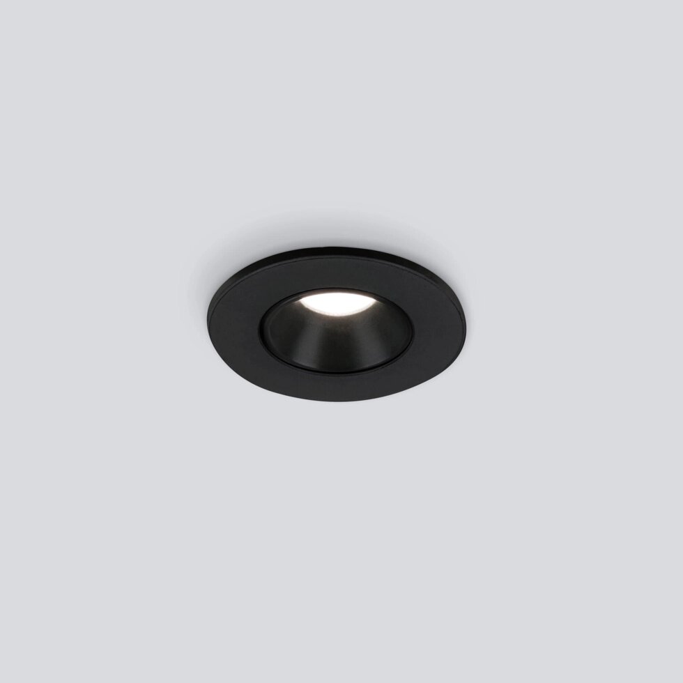 Встраиваемый точечный светодиодный светильник 25025/LED 3W 4200K BK черный от компании ФЕРОСВЕТ - фото 1