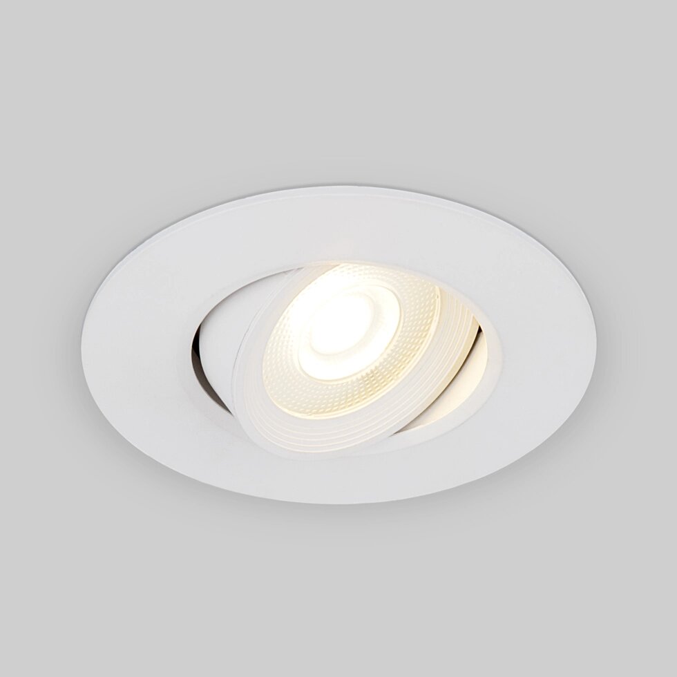 Встраиваемый точечный светодиодный светильник 9914 LED 6W WH белый от компании ФЕРОСВЕТ - фото 1