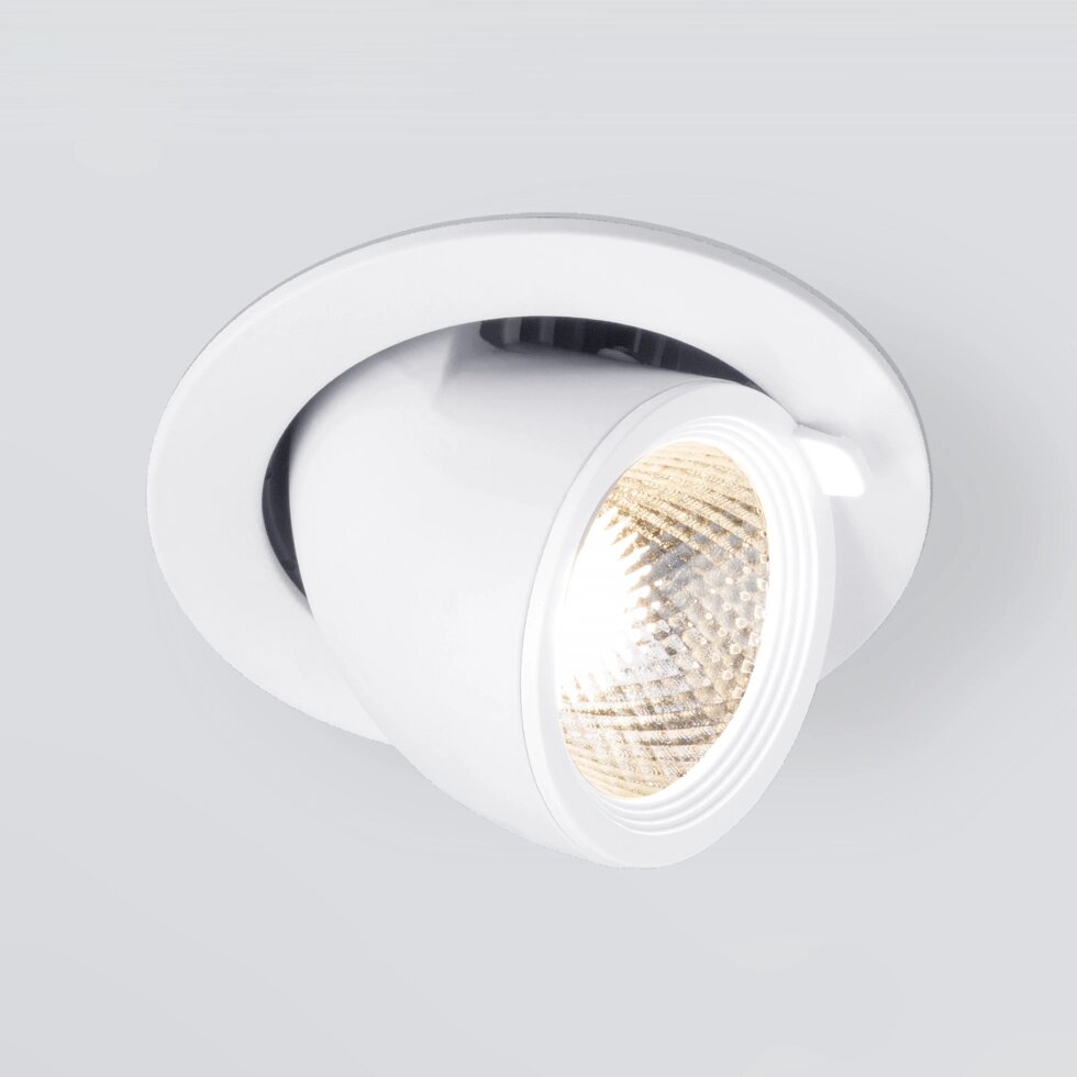Встраиваемый точечный светодиодный светильник 9918 LED 9W 4200K белый от компании ФЕРОСВЕТ - фото 1