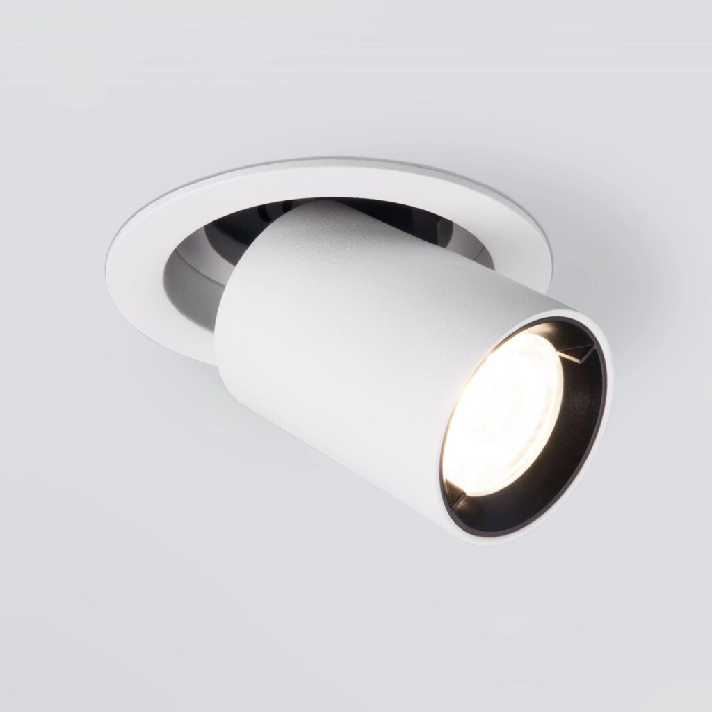 Встраиваемый точечный светодиодный светильник Pispa 10W 4200K белый матовый 9917 LED от компании ФЕРОСВЕТ - фото 1