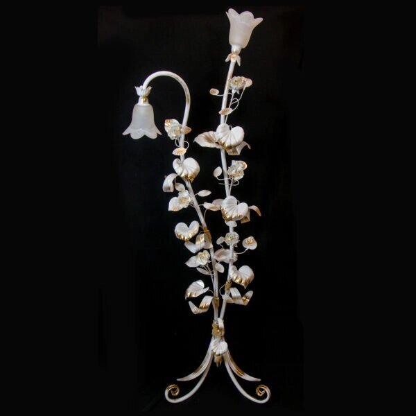 Торшер с белыми розами  2060/2 W ##от компании## Brisk Light - ##фото## 1