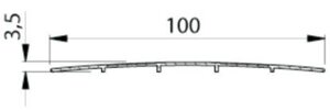 Порог одноуровневый 100 мм Бук, бук натуральный, бук белый, венге, дуб беленый, 0,9 м
