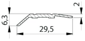 Порог разноуровневый кант 30 мм Бук, бук натуральный, бук белый, венге, дуб беленый, 0,9 м