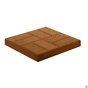 Тротуарная плитка 8 Кирпичей 400х400х50 коричневая