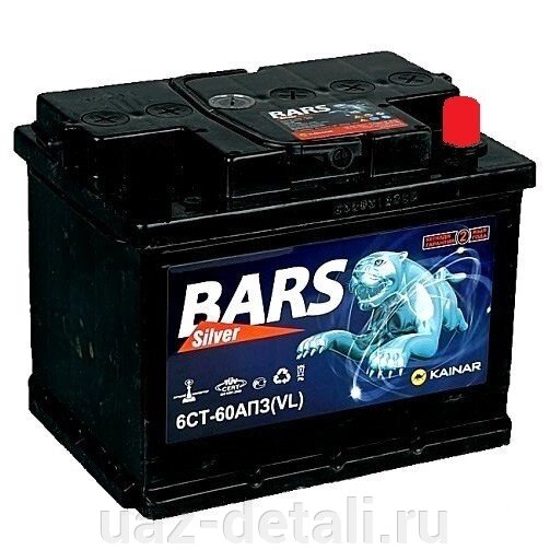 Аккумулятор 60 - 6 СТ BARS SILVER о. п. низ. (АПЗ) от компании УАЗ Детали - магазин запчастей и тюнинга на УАЗ - фото 1