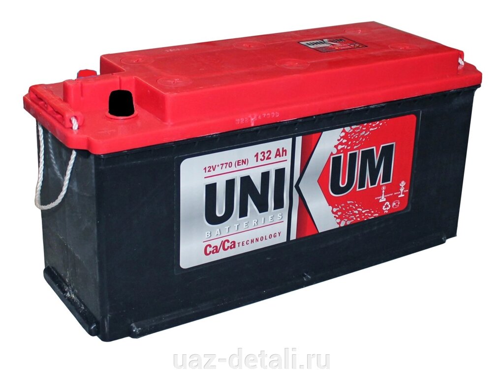 Аккумулятор Кайнар UNIKUM 132 п. п. конус от компании УАЗ Детали - магазин запчастей и тюнинга на УАЗ - фото 1
