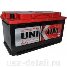 Аккумулятор Кайнар UNIKUM 90 о. п. от компании УАЗ Детали - магазин запчастей и тюнинга на УАЗ - фото 1