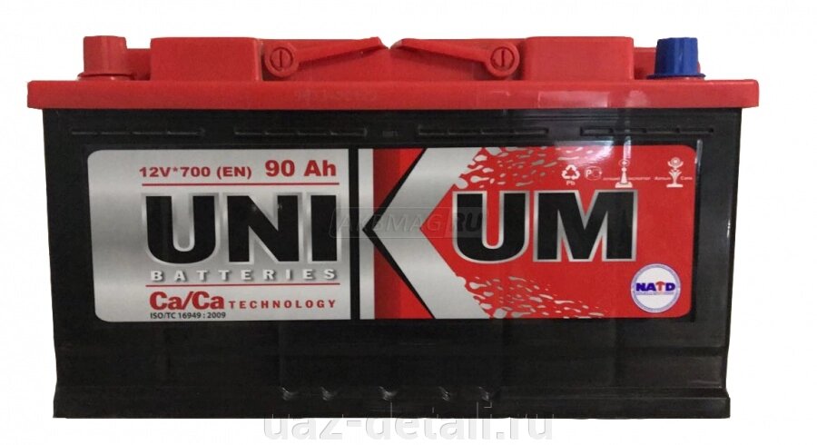 Аккумулятор Кайнар UNIKUM 90 п. п. от компании УАЗ Детали - магазин запчастей и тюнинга на УАЗ - фото 1