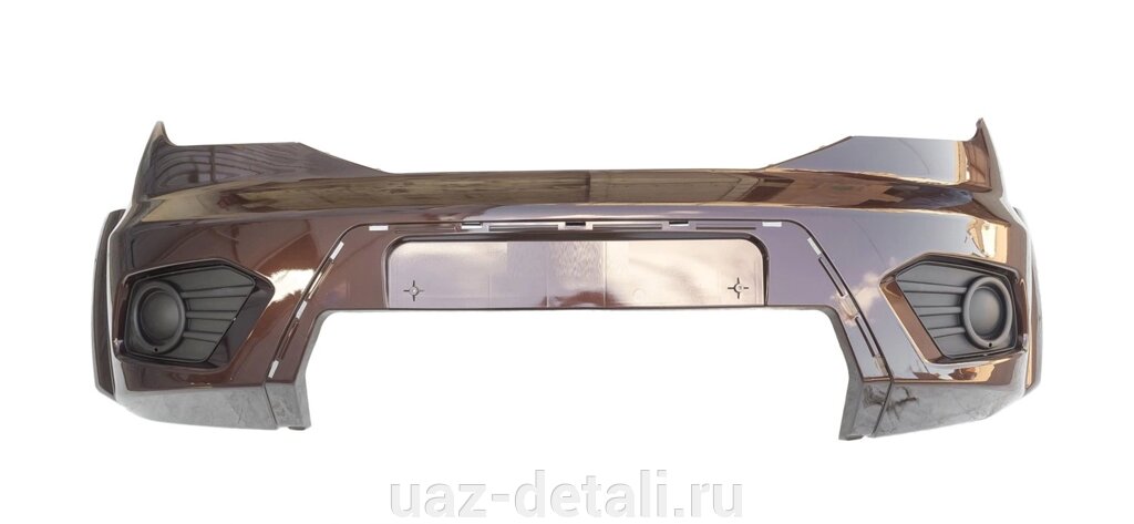 Бампер передний УАЗ Патриот (с 2015 г.) Коричневый металлик КАМ от компании УАЗ Детали - магазин запчастей и тюнинга на УАЗ - фото 1