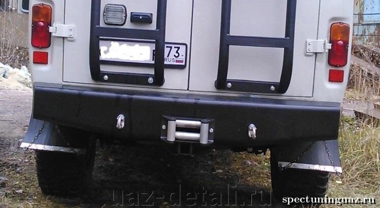 Бампер силовой "Аллигатор" УАЗ 452, Буханка задний (с площадкой лебедки) от компании УАЗ Детали - магазин запчастей и тюнинга на УАЗ - фото 1