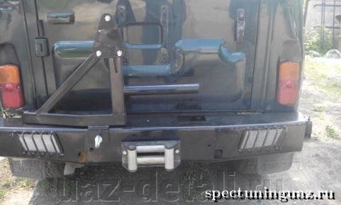 Бампер силовой "Чероки" УАЗ 469, Хантер задний (с калиткой) от компании УАЗ Детали - магазин запчастей и тюнинга на УАЗ - фото 1