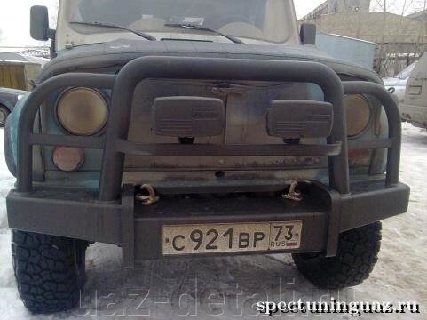 Бампер "Таран" УАЗ 469, Хантер перед (с кенгурином) от компании УАЗ Детали - магазин запчастей и тюнинга на УАЗ - фото 1