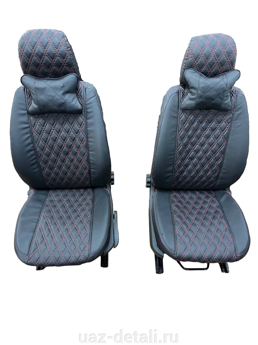 Чехлы сидений УАЗ 3163 Патриот с 2014, 5 мест (цвет строчки на выбор) от компании УАЗ Детали - магазин запчастей и тюнинга на УАЗ - фото 1