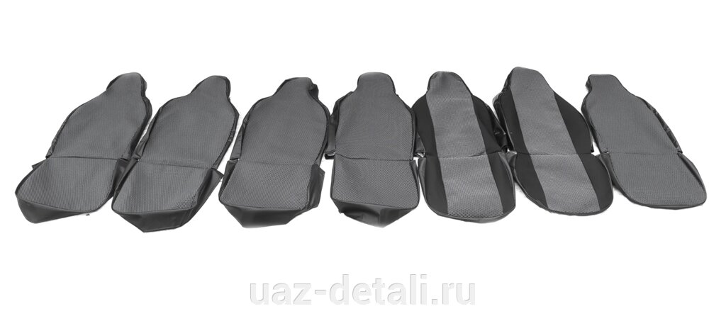 Чехлы сидений УАЗ 3909 с 2017 (7 мест) жаккард от компании УАЗ Детали - магазин запчастей и тюнинга на УАЗ - фото 1